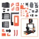 PETG Material Printed Parts DIY 3D Printer Accessories with Scrapers I4U2 PETG Material Printed Parts DIY 3D Printer Accessories with Scrapers I4U2