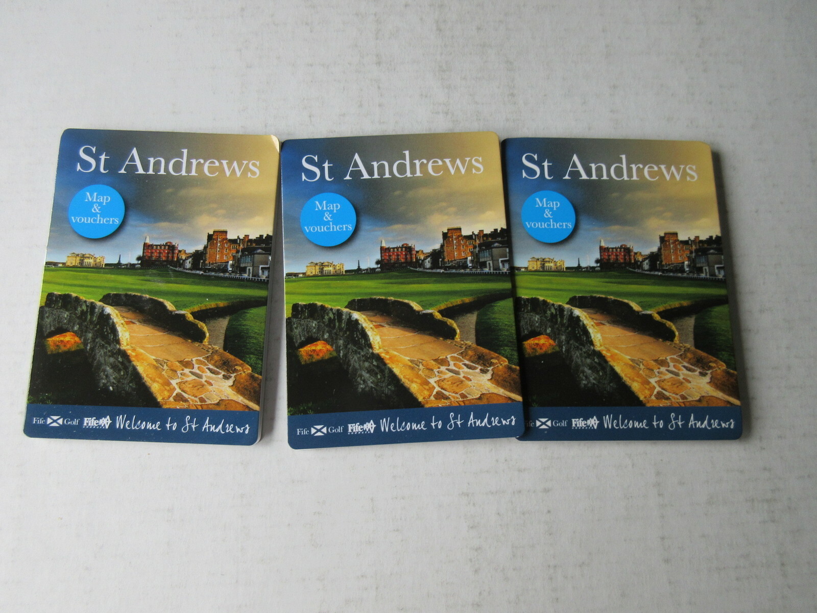 lot of 3 – FIFE & ST. ANDREWS MAP and VOUCHERS from 2015 lot of 3 – FIFE & ST. ANDREWS MAP and VOUCHERS from 2015