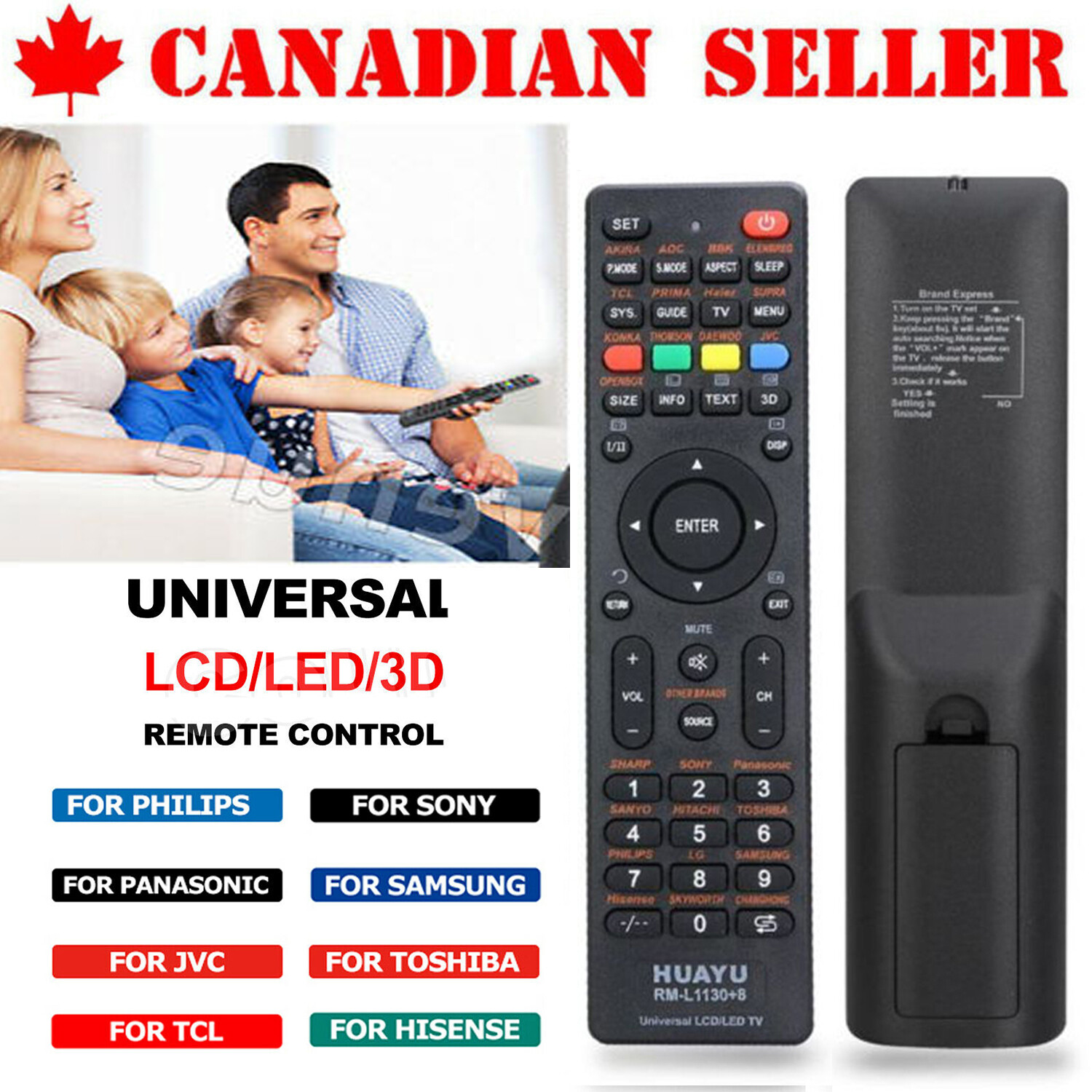 All-in-one Universal Tv Remote Control For Samsung/LG/TCL/Sony/Panasonic/Soniq All-in-one Universal Tv Remote Control For Samsung/LG/TCL/Sony/Panasonic/Soniq