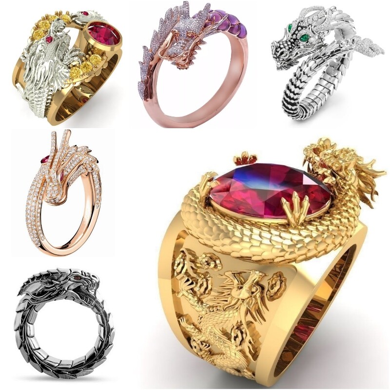 925 Silver Ruby Dragon Ring Women Men Wedding Party Band Jewelry Gift Size 6-13 925 Silver Ruby Dragon Ring Women Men Wedding Party Band Jewelry Gift Size 6-13