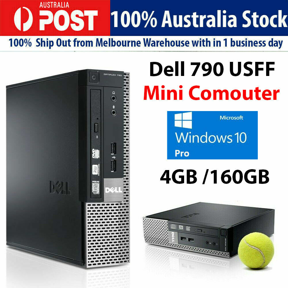 Dell 790 USFF Mini PC i3 3.1GHz 4GB 160GB Windows 10 or Win 7 Desktop Computer