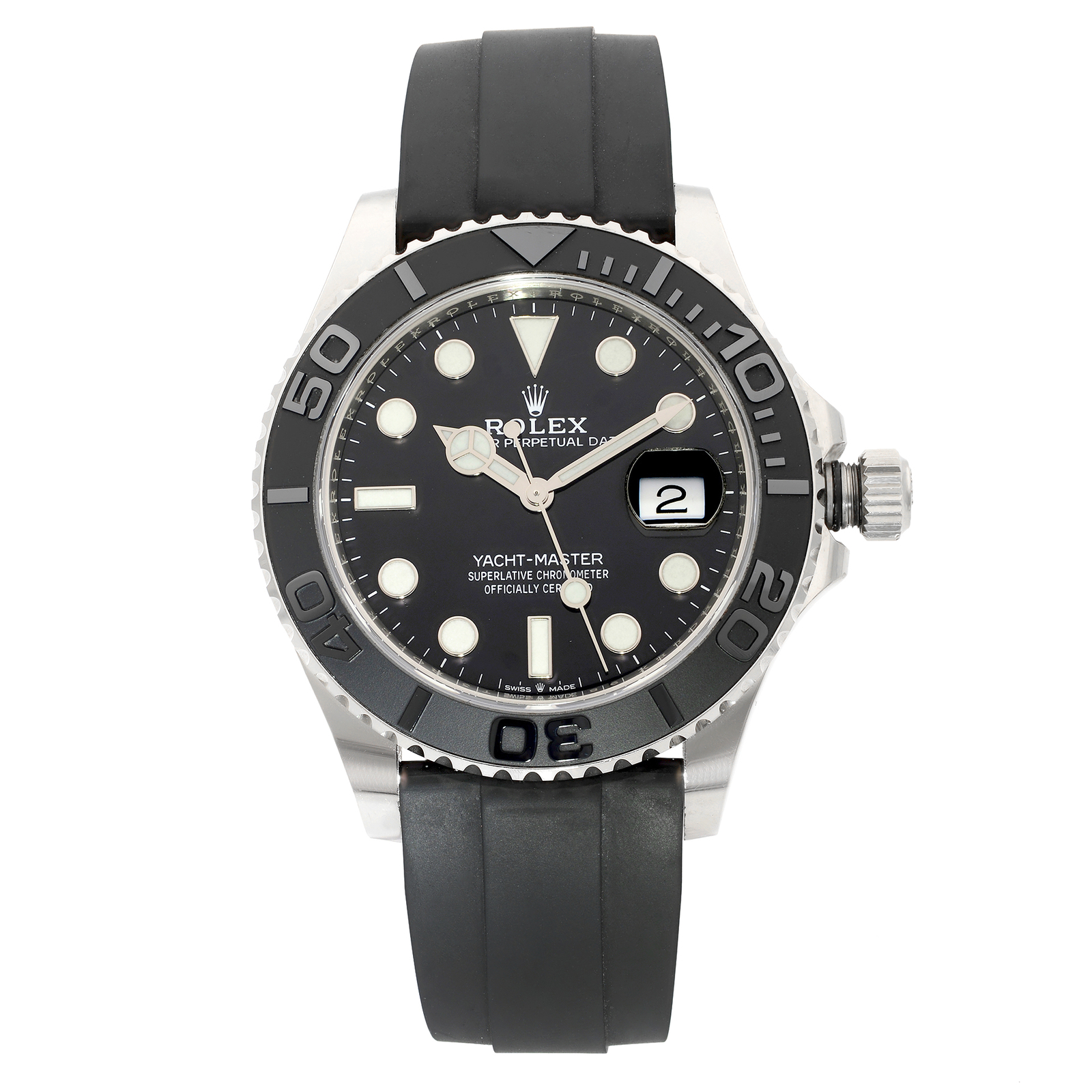 Rolex Yacht-Master 42mm White Gold Black Dial Automatic Mens Watch 226659