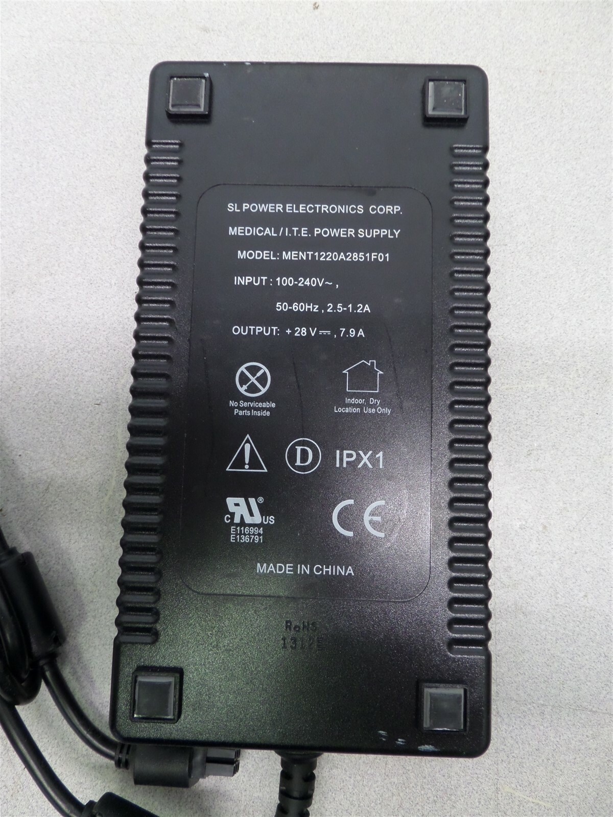 Genuine SL Power Electronics MENT1220A2851F01 Medical Power Supply +28V Genuine SL Power Electronics MENT1220A2851F01 Medical Power Supply +28V