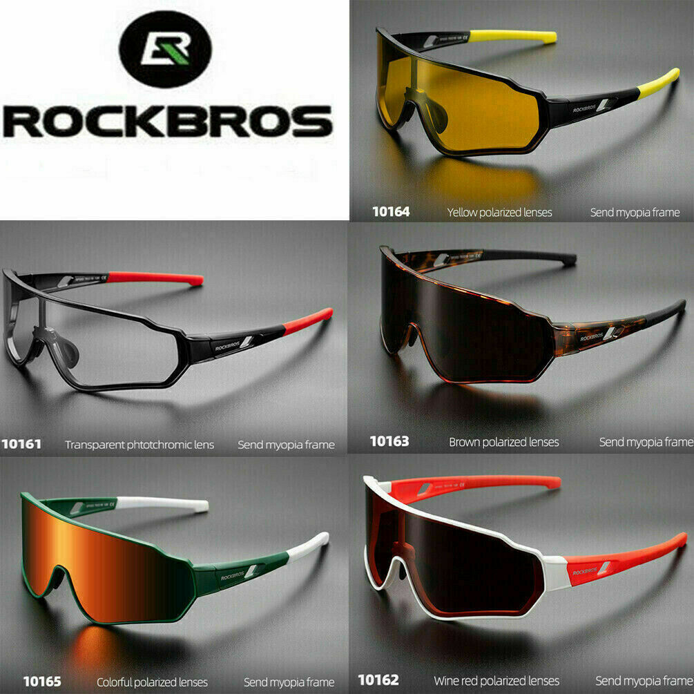 ROCKBROS Polarized Sunglasses Outdoor Sports Cycling 100%UV400 Full Frame Goggle