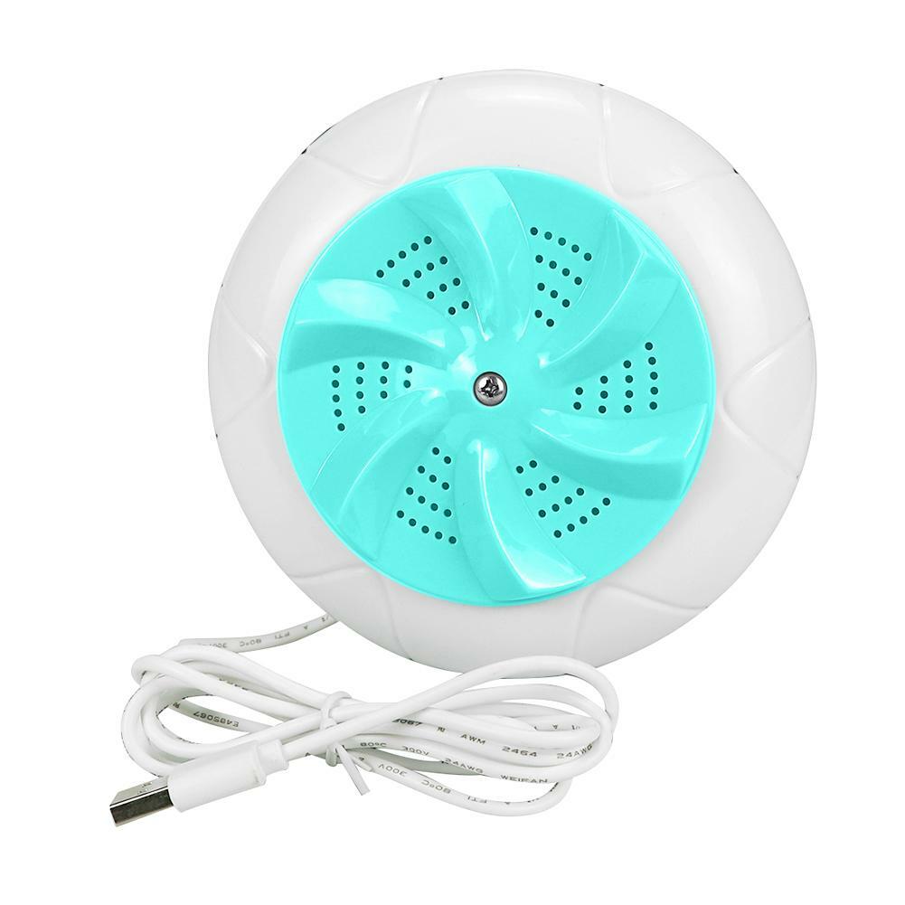 USB Ultrasonic Turbine Washing Machine Spin Dryer Laundry Washer (Sky Blue) #E