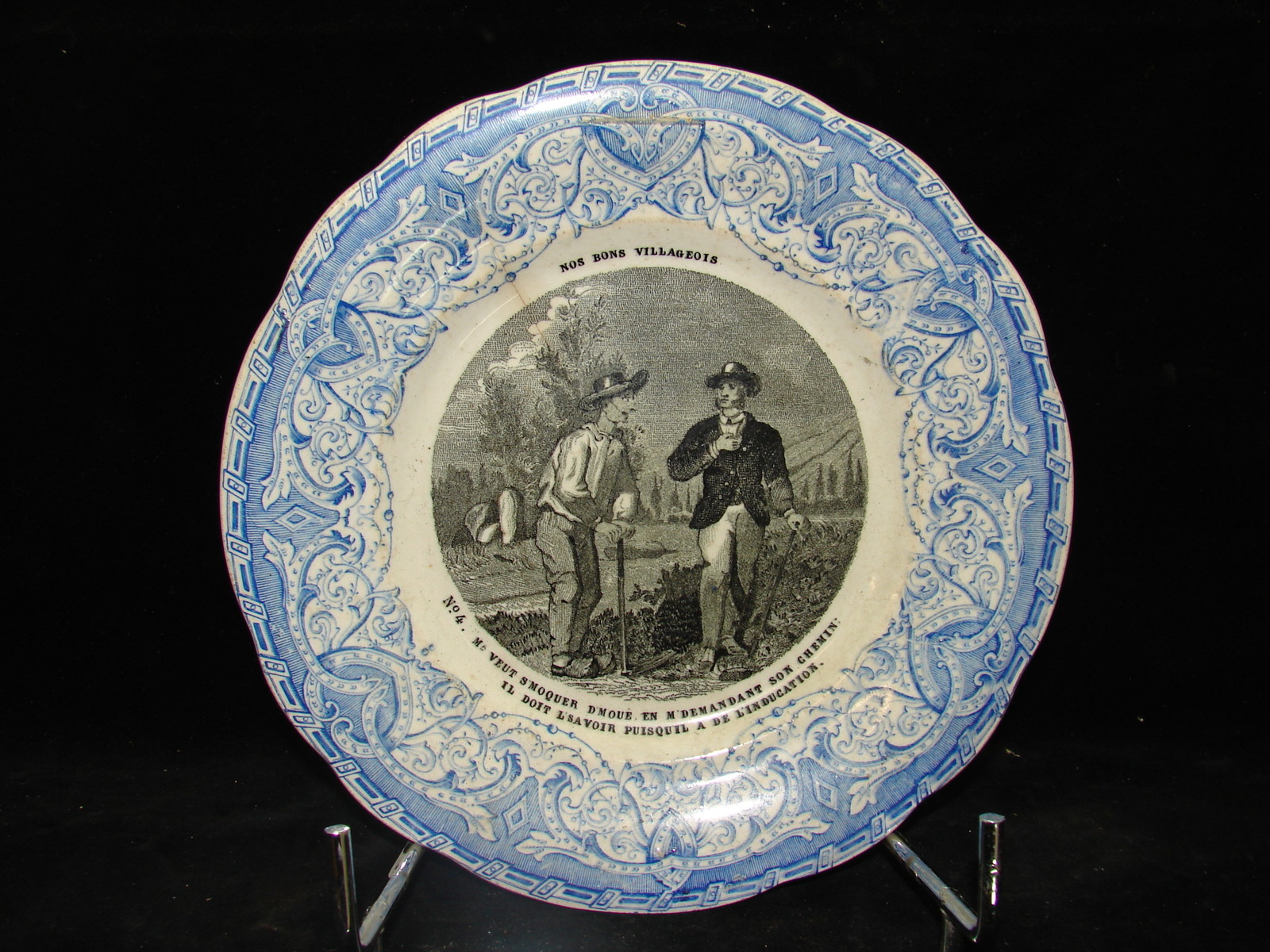Pretty Antique Plate Talking, NOS Vouchers Villager, N° 4