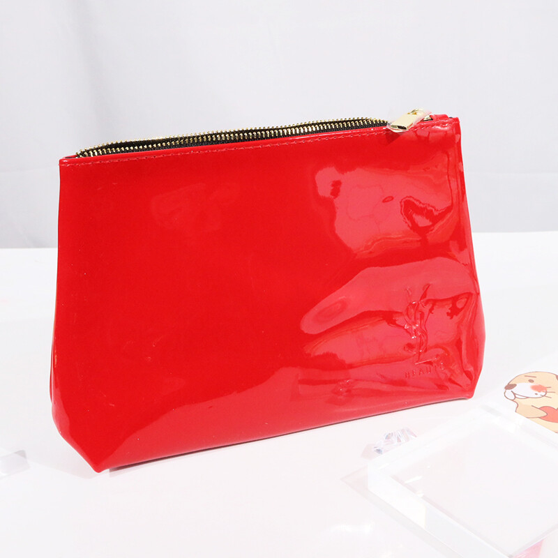 YSL Beauty Red Faux Patent Leather Makeup Cosmetic Bag / Prestige Pouch, NEW! YSL Beauty Red Faux Patent Leather Makeup Cosmetic Bag / Prestige Pouch, NEW!