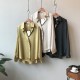 Spring Women Fashion Sleeves Satin Blouse V Neck Street Shirts Elegant Blouse Spring Women Fashion Sleeves Satin Blouse V Neck Street Shirts Elegant Blouse