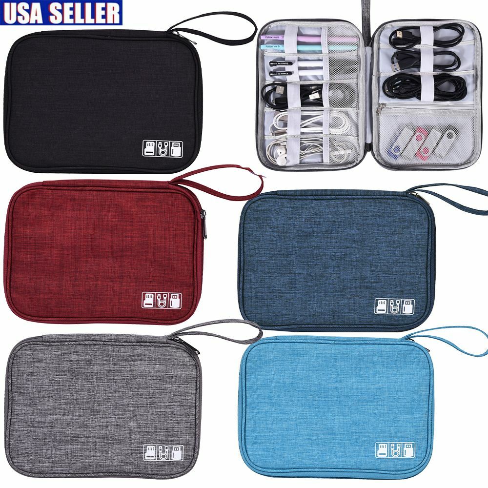 Electronics Accessories Organizer Travel Storage Hand Bag Cable USB Drive Case Electronics Accessories Organizer Travel Storage Hand Bag Cable USB Drive Case