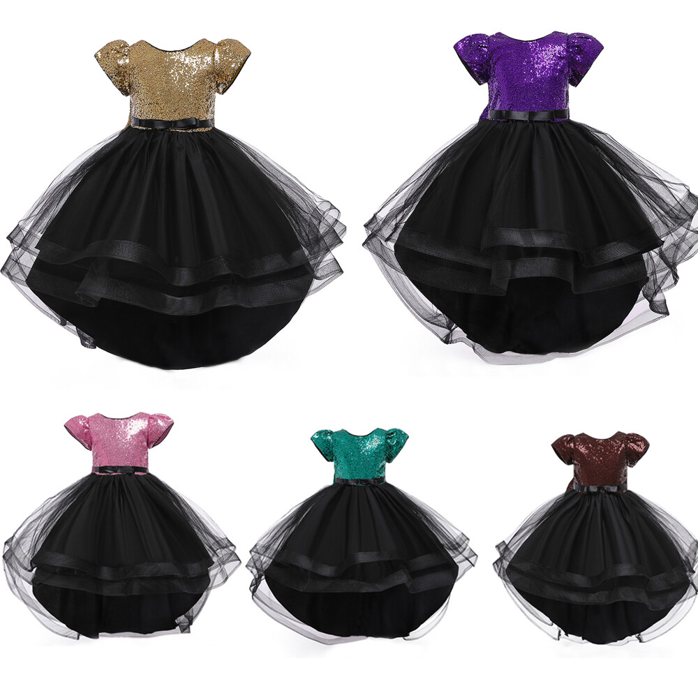 Kids Girls Sequins Fashion Tulle Tutu Dress Bridesmaid Wedding Prom Ball Gown Kids Girls Sequins Fashion Tulle Tutu Dress Bridesmaid Wedding Prom Ball Gown