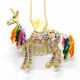 Hot Enamel Cute Color Unicorn Crystal Jewelry Fashion Pendant Chain Necklace Hot Enamel Cute Color Unicorn Crystal Jewelry Fashion Pendant Chain Necklace