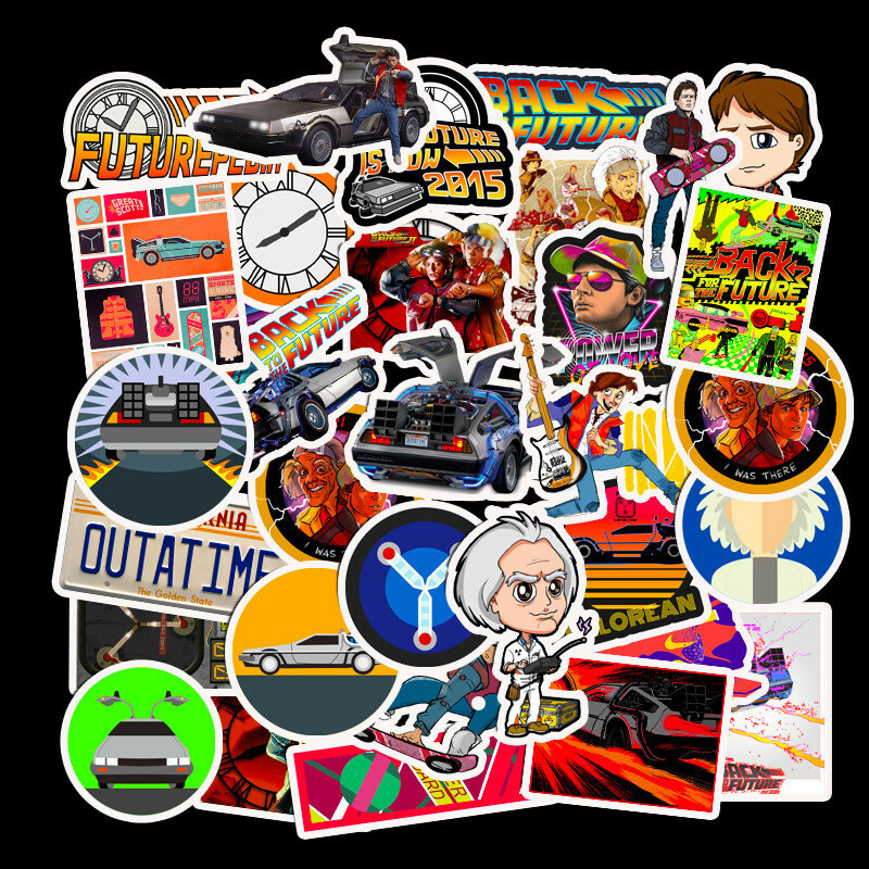 50pc Movie Back To The Future Stickers Kids Decal for Skateboard Notebook Laptop 50pc Movie Back To The Future Stickers Kids Decal for Skateboard Notebook Laptop