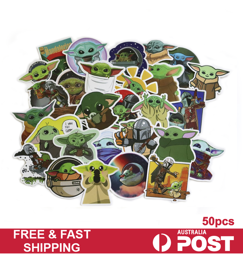 50pcs Baby Yoda Starwars Jedi Mandalorian Stickers Decal Vinyl Car Laptop Phone 50pcs Baby Yoda Starwars Jedi Mandalorian Stickers Decal Vinyl Car Laptop Phone