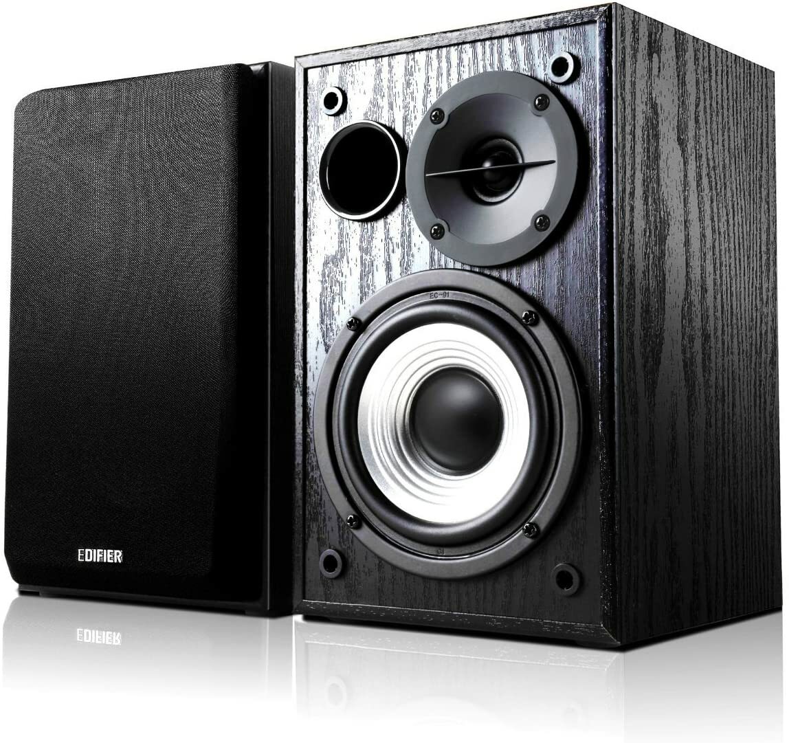 Edifier R980T 4″ Active Bookshelf Speakers 2.0 Computer Speaker Dual AUX inputs