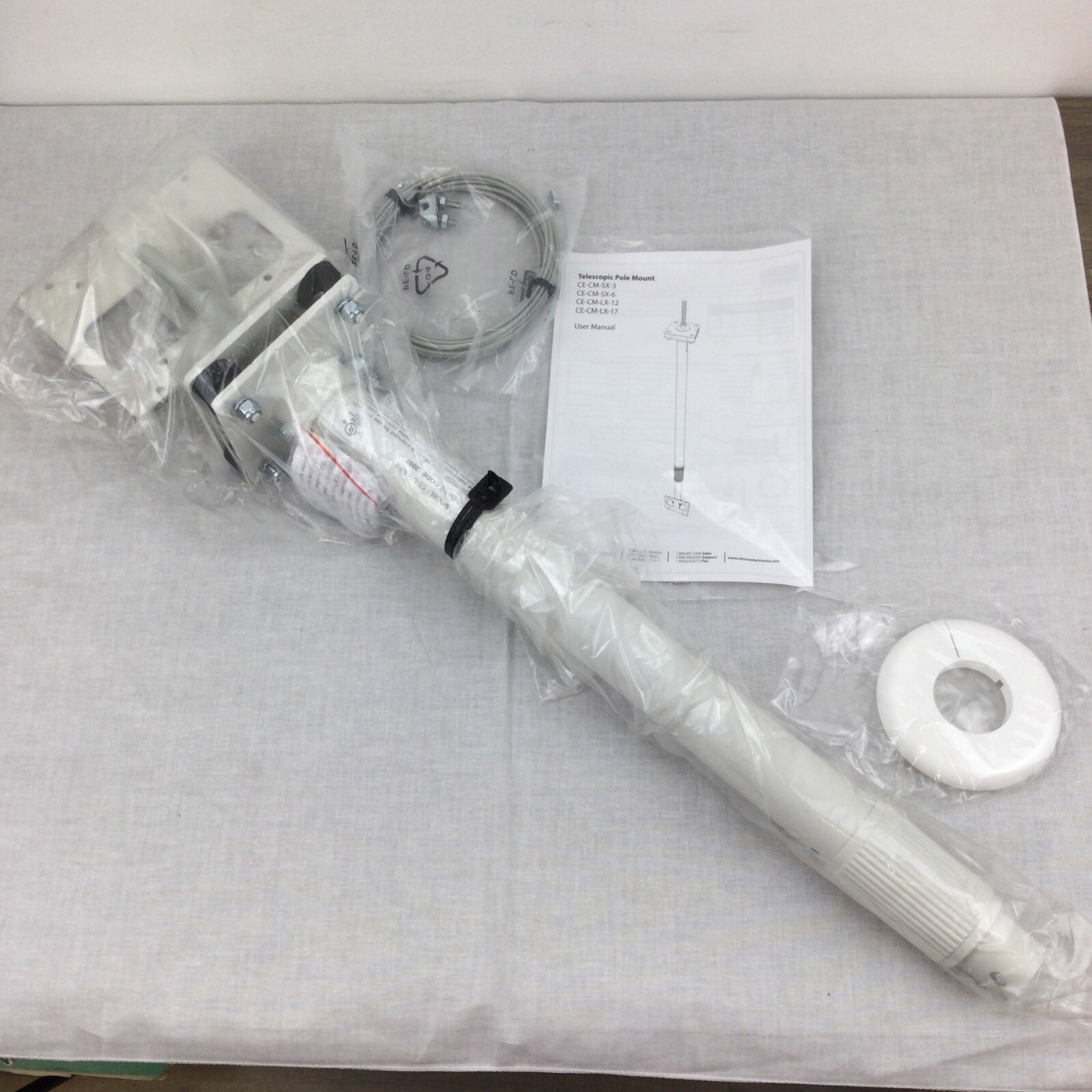 New Clinton Electronics CE-CM-SX-3 3′ Telescoping Ceiling Mount LCD/PVM Pole New Clinton Electronics CE-CM-SX-3 3′ Telescoping Ceiling Mount LCD/PVM Pole