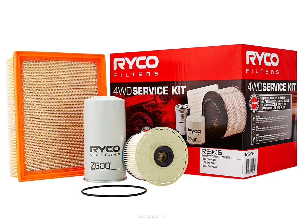 Ryco 4×4 Filter Service Kit RSK6 fits Holden Colorado 3.0 TD (RC), 3.0 TD 4×4… Ryco 4×4 Filter Service Kit RSK6 fits Holden Colorado 3.0 TD (RC), 3.0 TD 4×4…