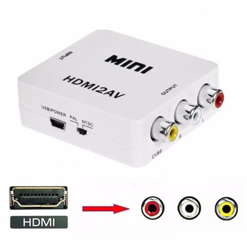 HDMI to RCA Mini Composite 1080P Audio Video AV CVBS Adapter Converter For TV