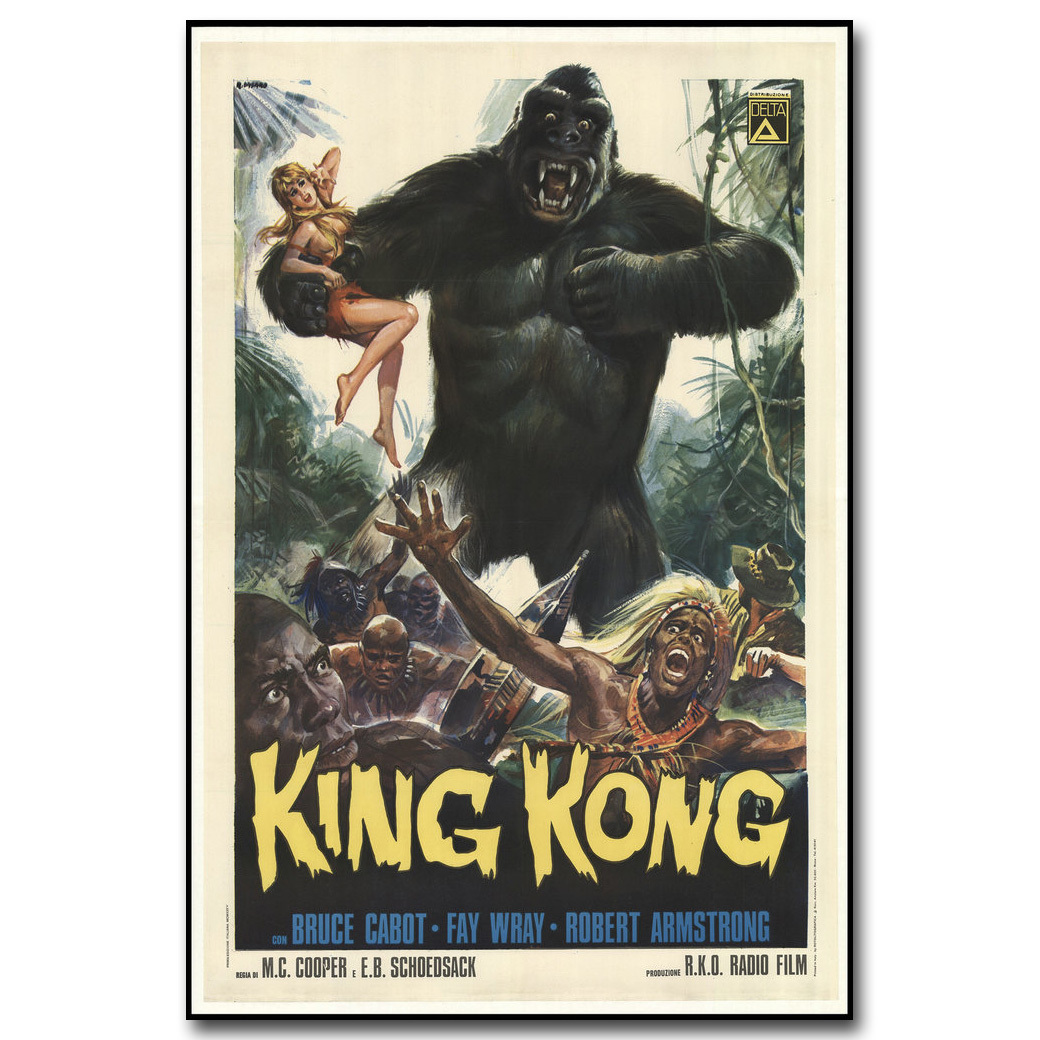 King Kong Classic Movie Vintage Silk Poster 12×18 24×36 inches King Kong Classic Movie Vintage Silk Poster 12×18 24×36 inches