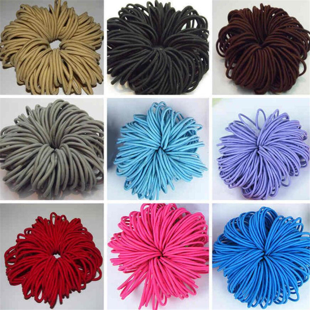 100X Elastic Rope Women Fashion Hair Ties Ponytail Holder Head Band Hairband 100X Elastic Rope Women Fashion Hair Ties Ponytail Holder Head Band Hairband