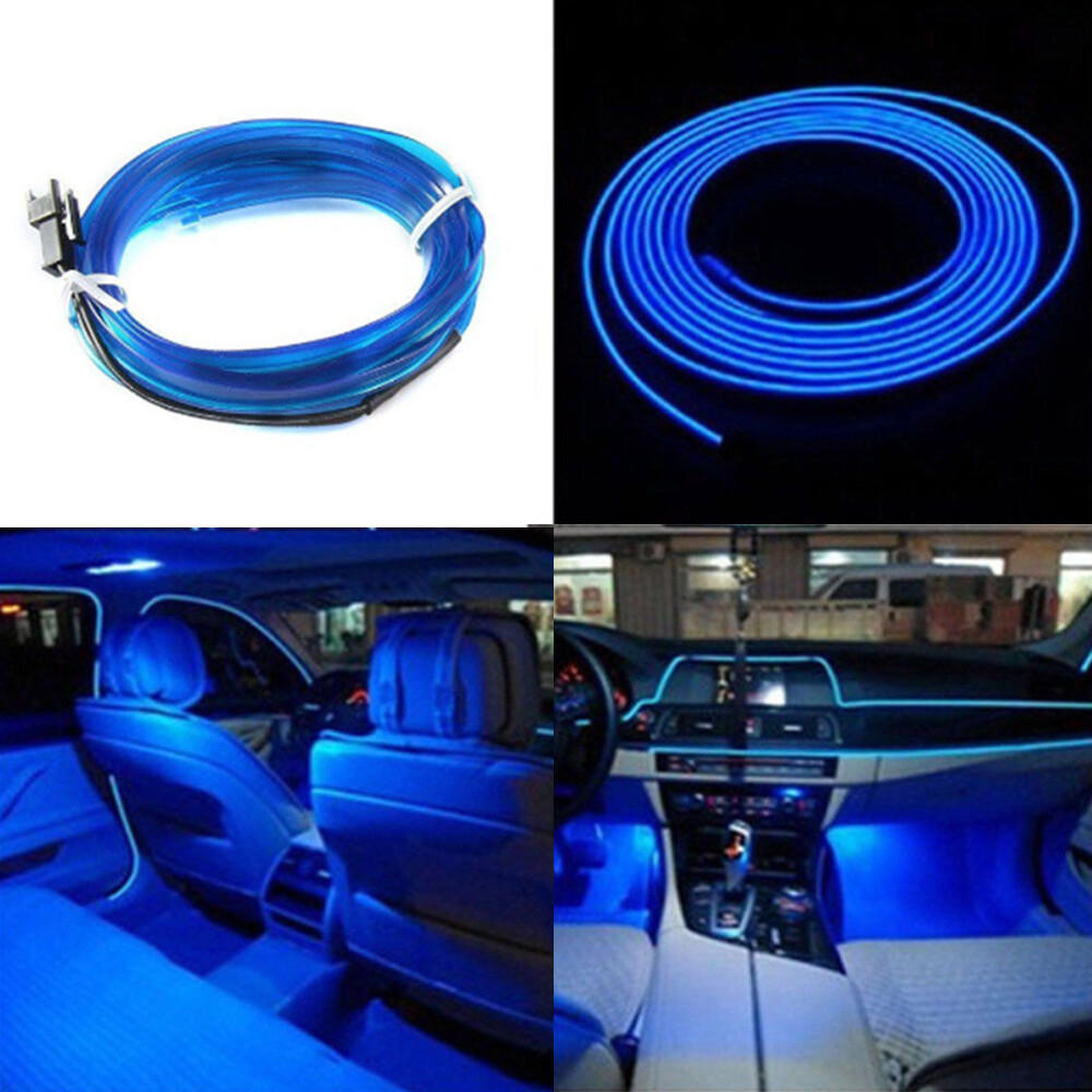 6.5FT Blue LED Car Interior Decor Atmosphere Wire Strips Light Lamp Accessories 6.5FT Blue LED Car Interior Decor Atmosphere Wire Strips Light Lamp Accessories