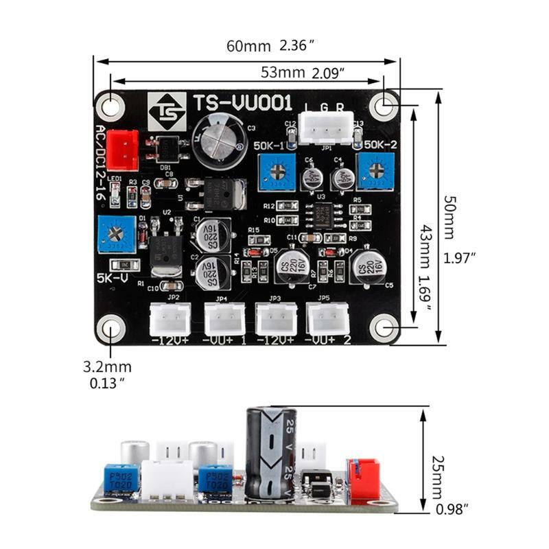 P-40SA VU Meter with Driver Board Power Amplifier Panel Audios Level DB Meter