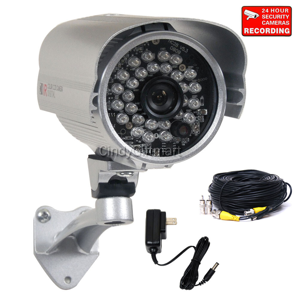 Security Camera 700TVL IR Night Vision Outdoor w/ SONY EFFIO CCD Cable Power WWD
