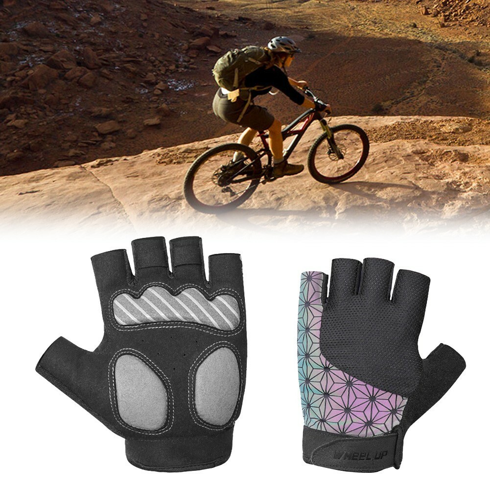Men Cycling Gloves Bike Half Finger Bicycle Fingerless Outdoor Sports Jogging
