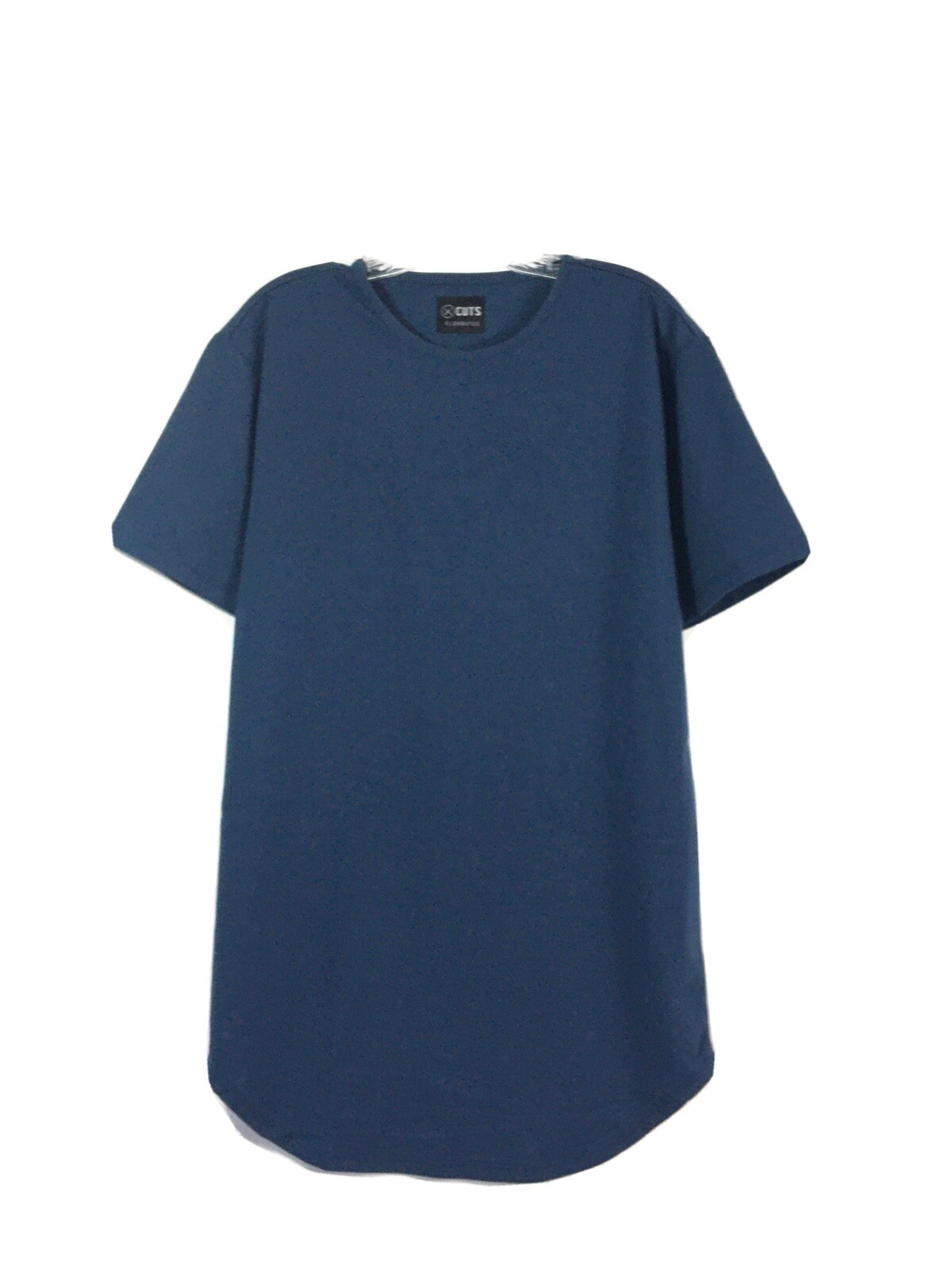 Cuts Clothing Mens Elongated T Shirt XL Short Sleeve Fjord Blue Cuts Clothing Mens Elongated T Shirt XL Short Sleeve Fjord Blue
