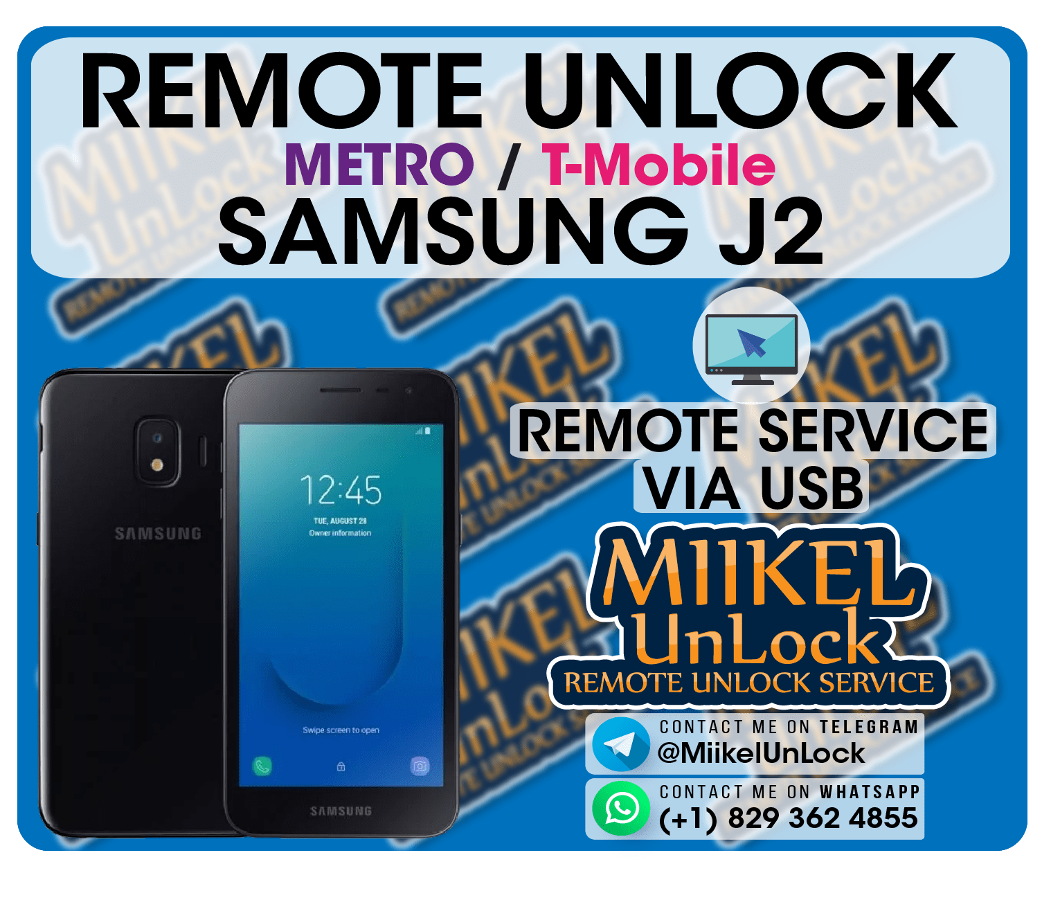 Remote Unlock Service SAMSUNG J2 J260T1 T-Mobile MetroPCS Remote Unlock Service SAMSUNG J2 J260T1 T-Mobile MetroPCS