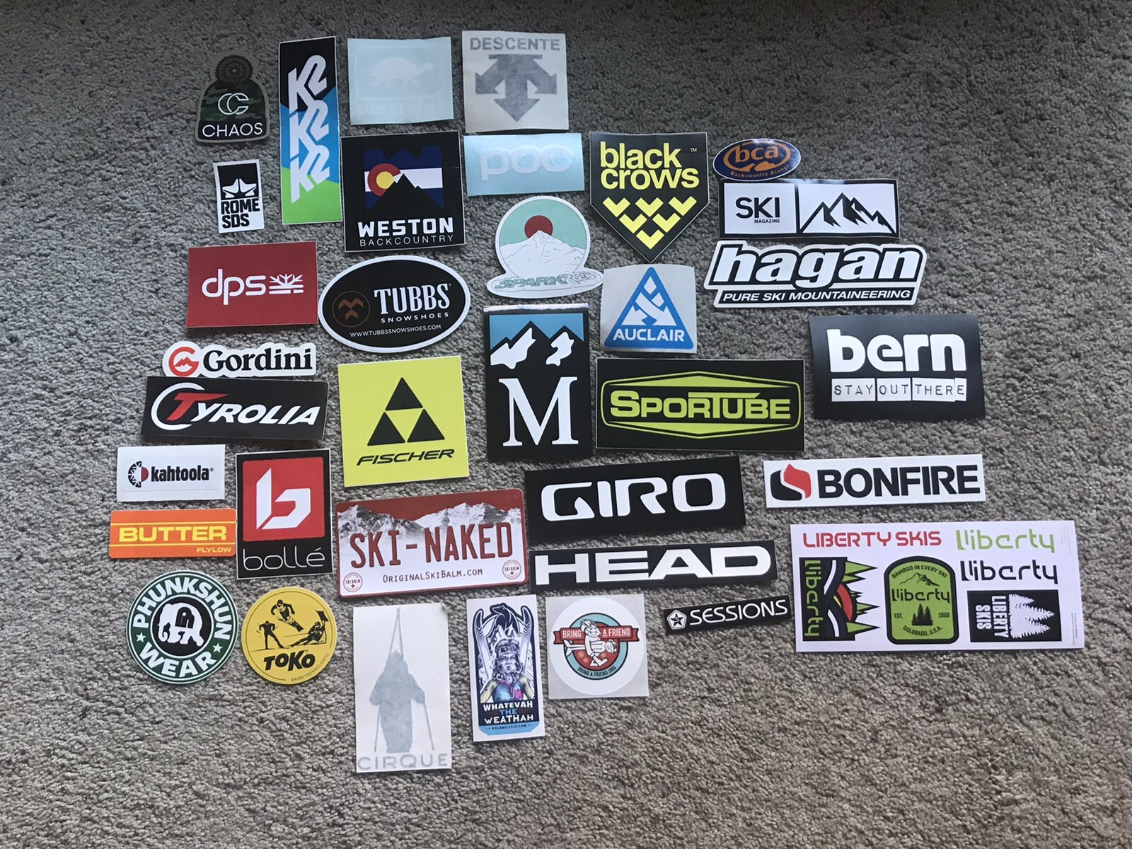 35 Ski Snowboard Stickers/Decals # 35A Sessions Bonfire Fischer Tyrolia K2 Head 35 Ski Snowboard Stickers/Decals # 35A Sessions Bonfire Fischer Tyrolia K2 Head