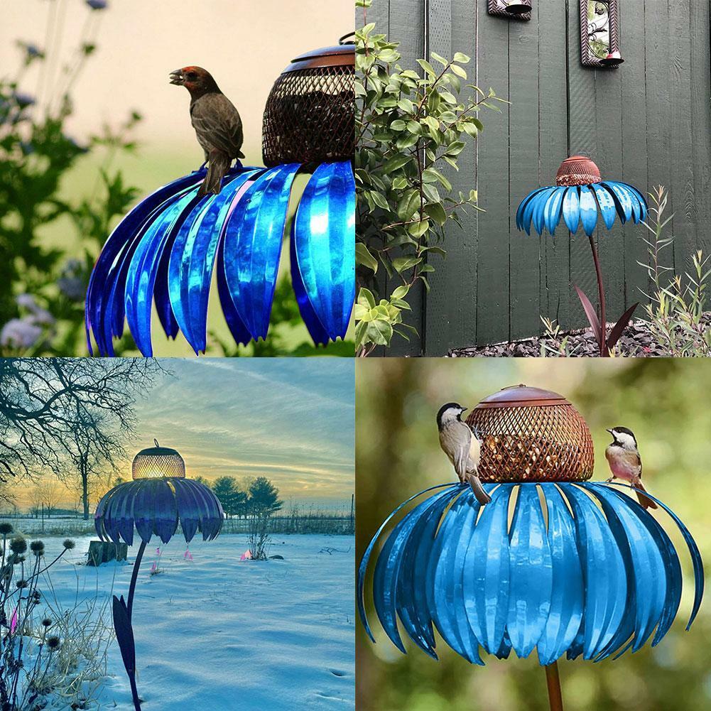 1xCreative Sensation Blue Coneflower Birds Feeders Outdoor Garden Yard Decor DIY 1xCreative Sensation Blue Coneflower Birds Feeders Outdoor Garden Yard Decor DIY