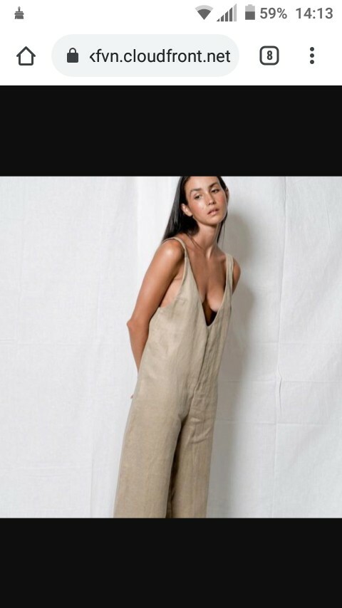 Arthur Apparel Lattice Jumpsuit 8 S Fawn