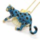 Hot Blue Enamel 3D Leopard Animal Crystal Jewelry Fashion Pendant Women Necklace Hot Blue Enamel 3D Leopard Animal Crystal Jewelry Fashion Pendant Women Necklace