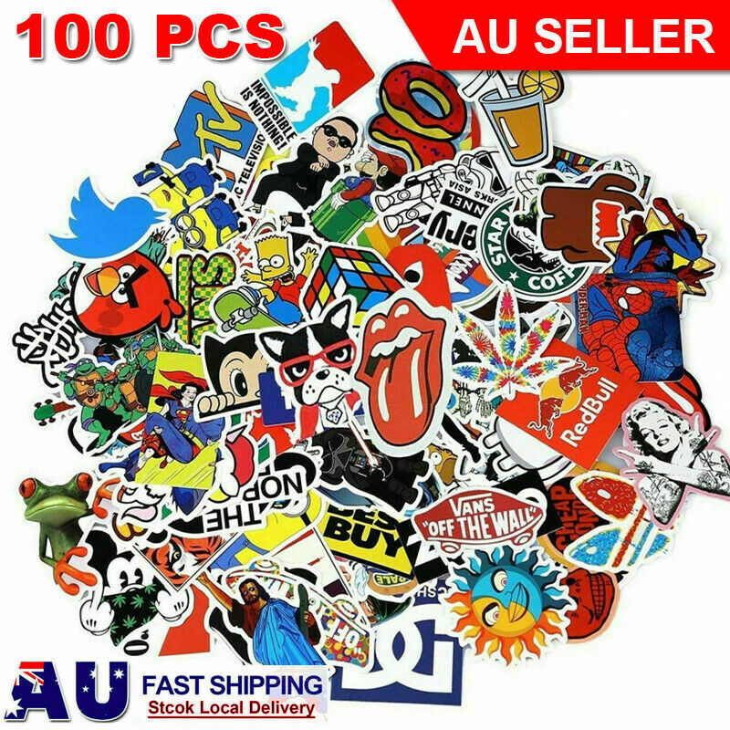 100pcs Random Skateboard Vinyl Sticker Graffiti Phone Luggage Car Bomb Decal Lot 100pcs Random Skateboard Vinyl Sticker Graffiti Phone Luggage Car Bomb Decal Lot