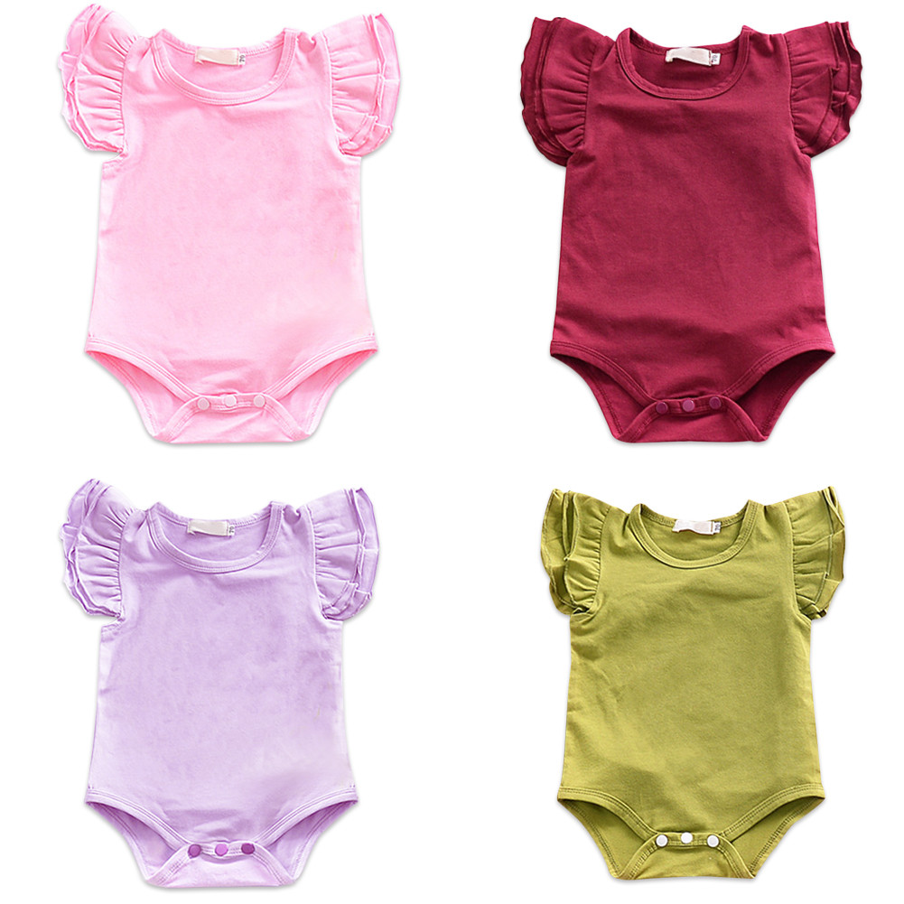 Toddler Baby Girl Ruffle Flutter Sleeve Romper Bodysuit Newborn Clothes Outfit Toddler Baby Girl Ruffle Flutter Sleeve Romper Bodysuit Newborn Clothes Outfit