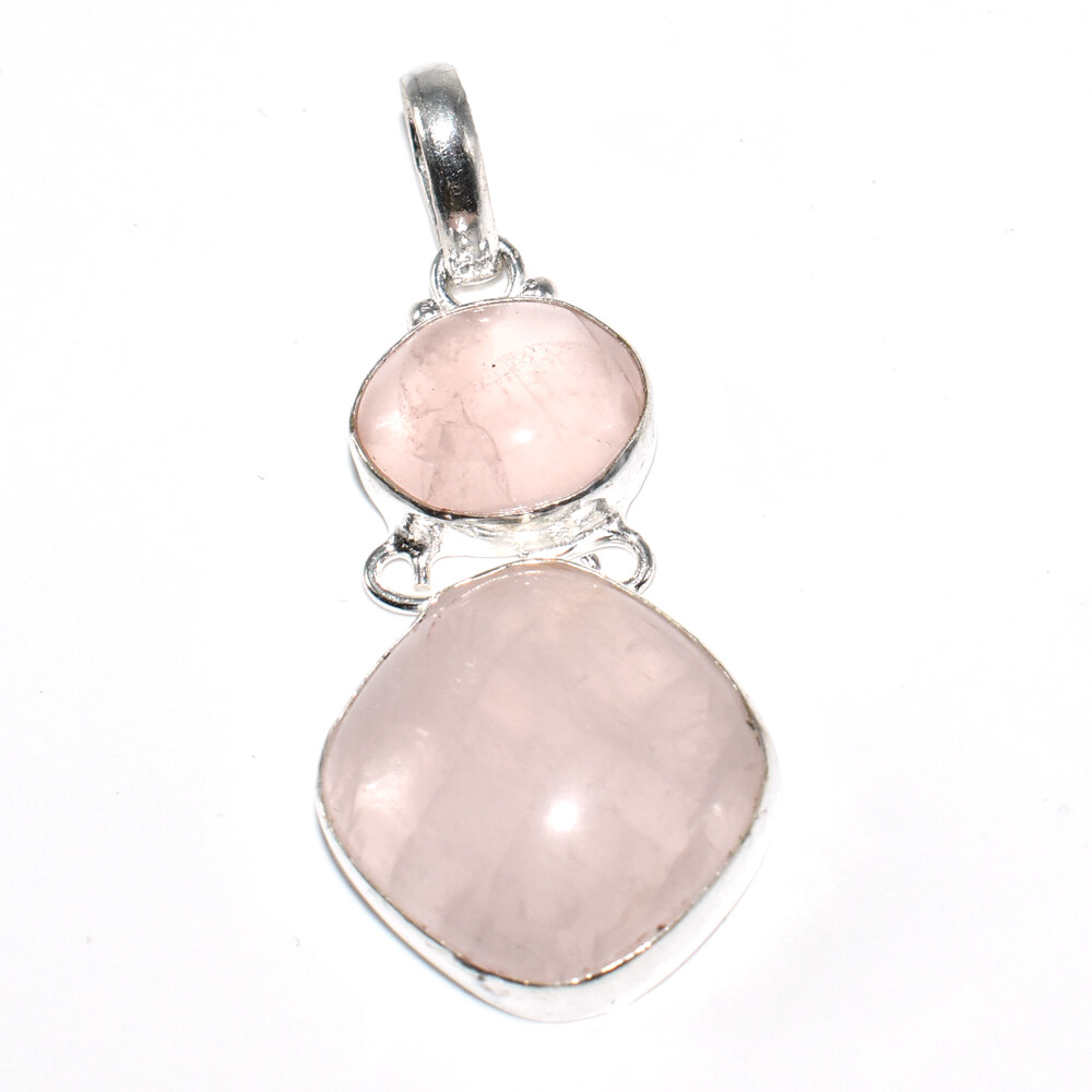 Rose Quartz Beautiful Gemstone Jewelry Fashion Pendant 1” to 2” E849