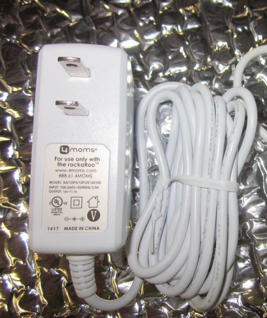 4moms Rockaroo Power AC Adapter Baby Infant Newborn Seat Bouncer Swing Rocker 4moms Rockaroo Power AC Adapter Baby Infant Newborn Seat Bouncer Swing Rocker