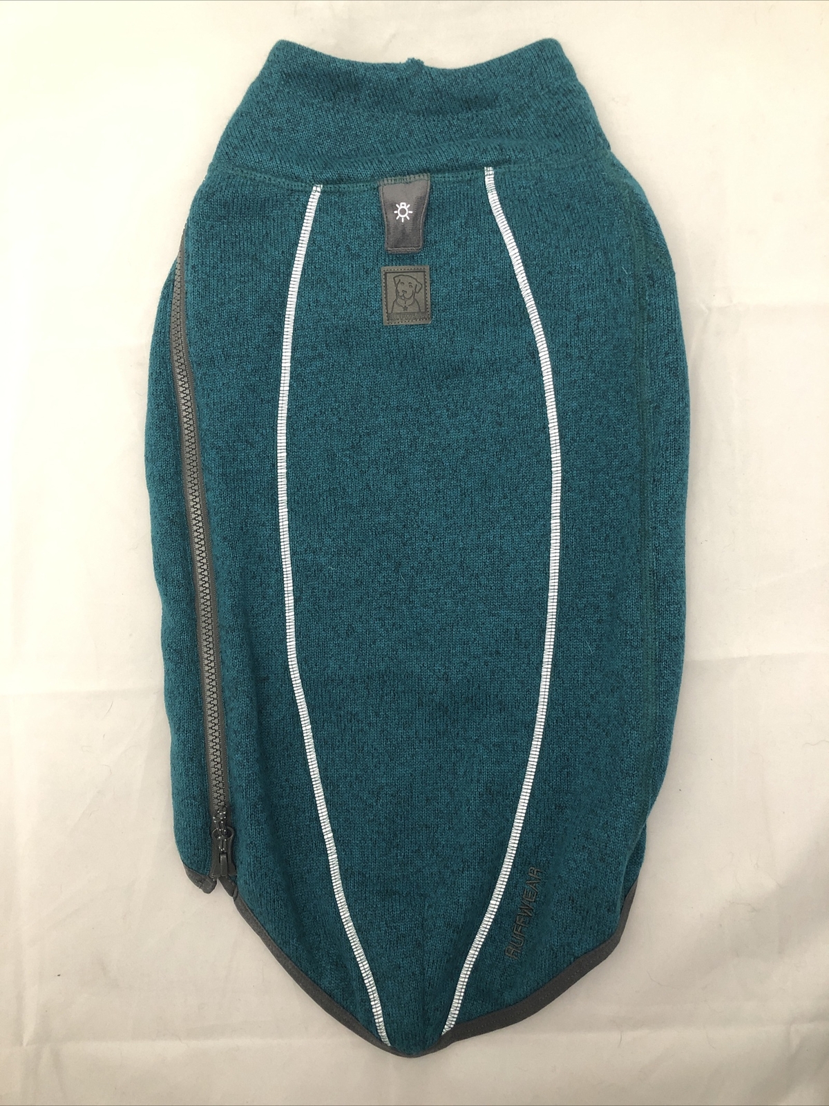 Ruffwear Fernie Sweater Knit Jacket Size Small 22-27″ Tumalo Teal VGC Ruffwear Fernie Sweater Knit Jacket Size Small 22-27″ Tumalo Teal VGC