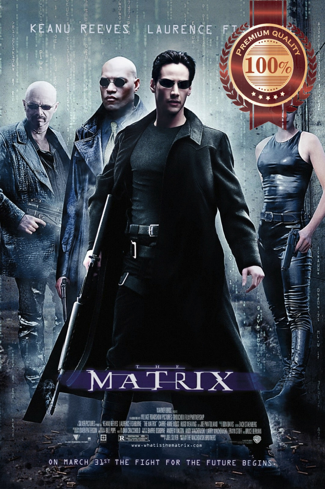THE MATRIX 1 1999 OFFICIAL ORIGINAL FIRST MOVIE FILM CINEMA PRINT PREMIUM POSTER