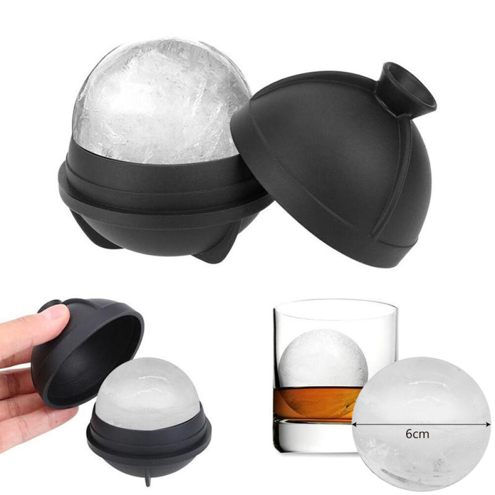 6cm Ball Ice Molds Sphere Round Ice Cube Makers Tray Kitchen Ice Cream Moulds