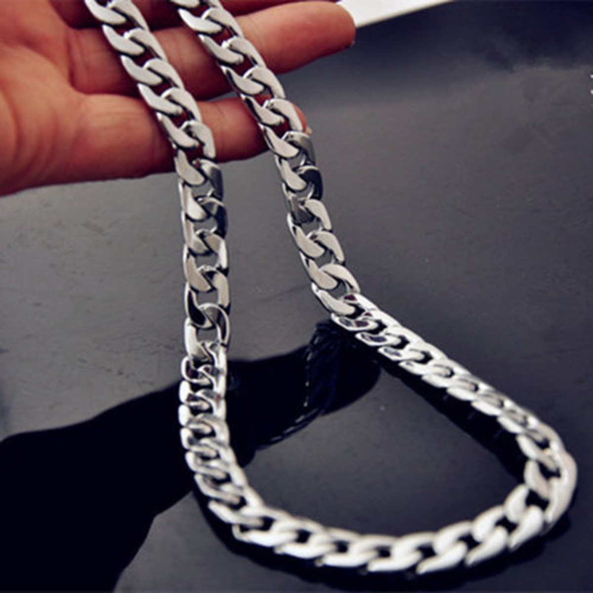 Men’s Boy Stainless Steel Silver Figaro Hexagon Curb Chain Necklace Jewelry 24″ Men’s Boy Stainless Steel Silver Figaro Hexagon Curb Chain Necklace Jewelry 24″