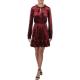 Aqua Womens Red Velvet Short Mini Party Dress L 7085 Aqua Womens Red Velvet Short Mini Party Dress L 7085