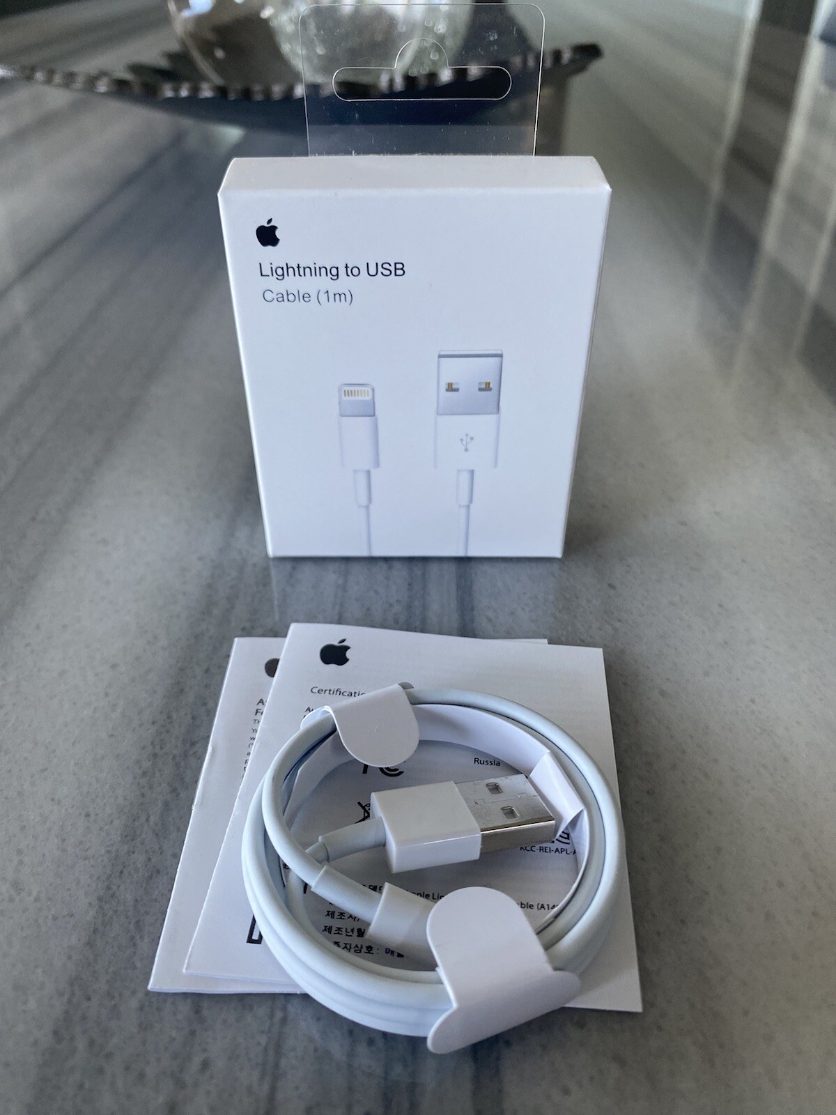 Apple 3ft. Lightning to USB Cable – White Genuine Oem with Apple Stickers Apple 3ft. Lightning to USB Cable – White Genuine Oem with Apple Stickers