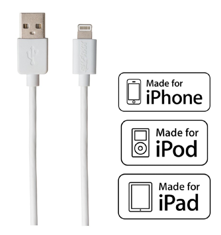 Sharkk Lightning Cable for iPad 🍎 iPhone 6, 7, 8, X, XS, XR, 11 MFI Certified Sharkk Lightning Cable for iPad 🍎 iPhone 6, 7, 8, X, XS, XR, 11 MFI Certified