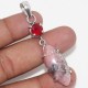 Rhodochrosite Garnet 925 Silver Plated Pendant 2.4″ Gift Jewelry GW Rhodochrosite Garnet 925 Silver Plated Pendant 2.4″ Gift Jewelry GW