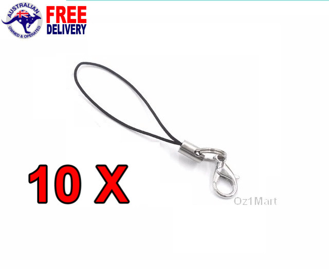 10 PCS Black Lanyard Cord Lobster Clasp Mobile Phone Accessories 7 Cm Length 10 PCS Black Lanyard Cord Lobster Clasp Mobile Phone Accessories 7 Cm Length