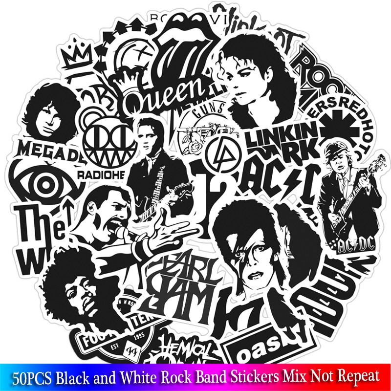 50PCS Skateboard Stickers bomb Vinyl Laptop Luggage Rock Band Sticker Lot cool 50PCS Skateboard Stickers bomb Vinyl Laptop Luggage Rock Band Sticker Lot cool