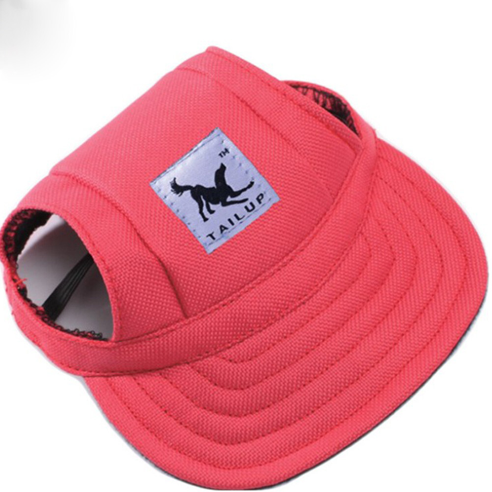 Pet Dog Hat Oxford Cloth Outdoor Windproof Sun Hat Puppy Casual Red Canvas Cap