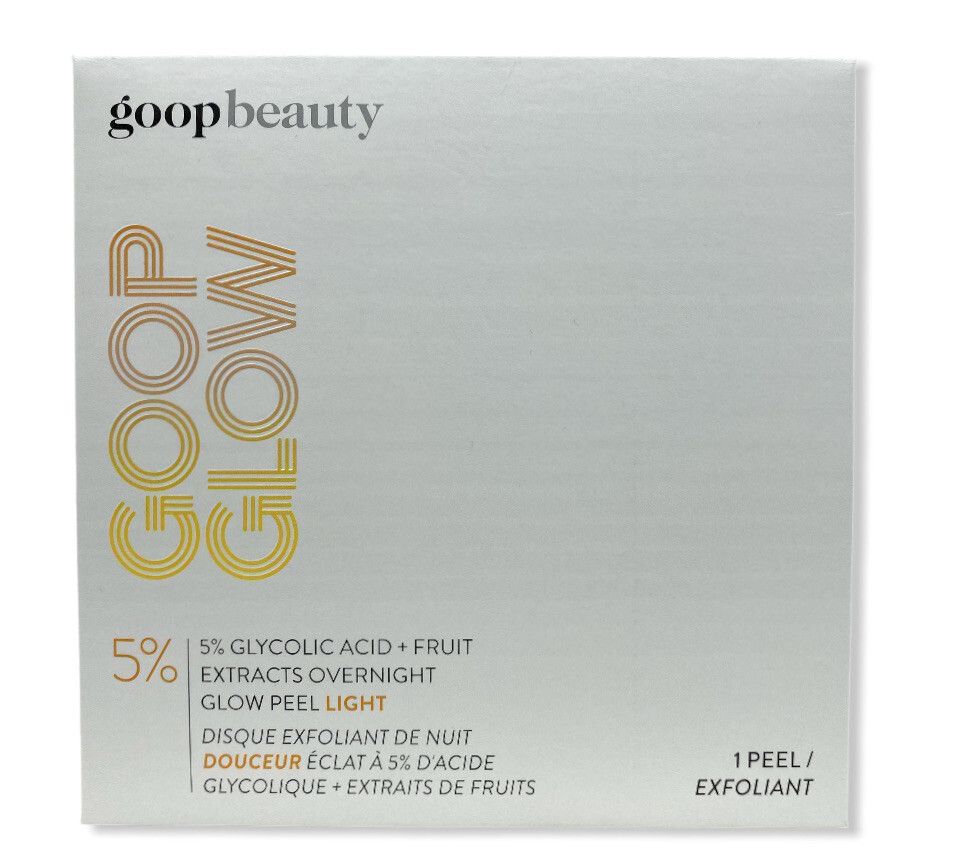GOOP BEAUTY GOOPGLOW 5% Glycolic Acid Overnight Glow Peel Light 1 Peel New GOOP BEAUTY GOOPGLOW 5% Glycolic Acid Overnight Glow Peel Light 1 Peel New