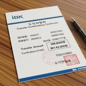 기업은행 이체확인증 기업은행 이체확인증